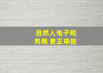 自然人电子税务局 更正申报